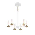 Eurofase 45712-029 Matte White Torcia, Chandelier, 6-light, 24'', Matte White, White Acrylic Image 1