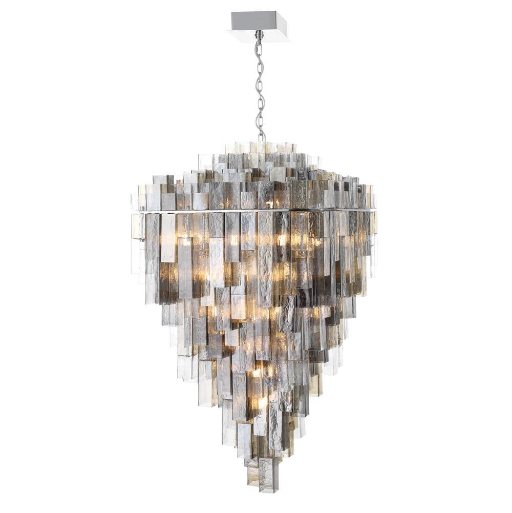 Eurofase 47913-011 Chrome Altesa, Chandelier, 46-light, 59'', Chrome, Mixed Glass Image 3