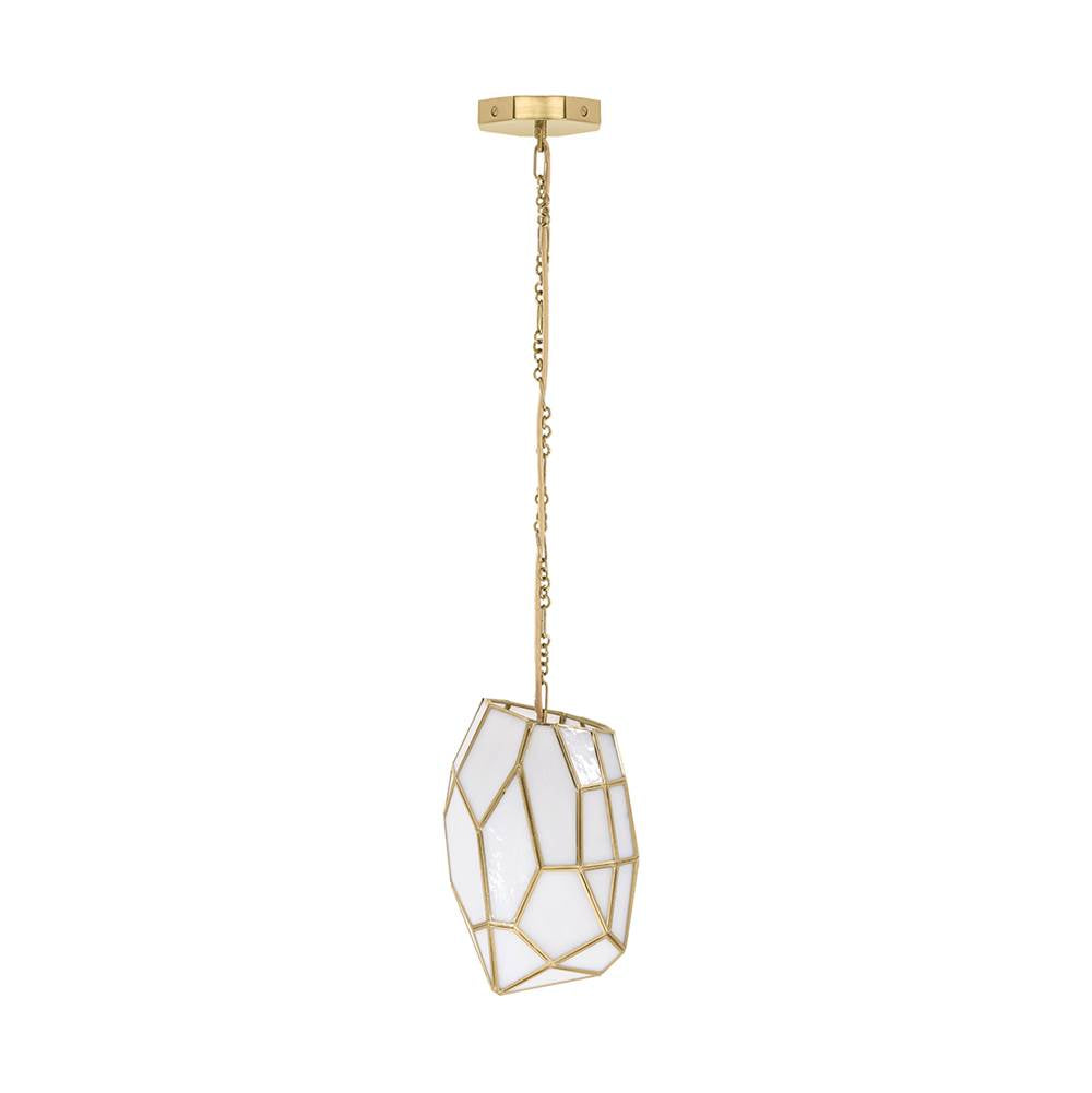 Eurofase Heera, Chandelier, 13'', Antique Brass, White Glass