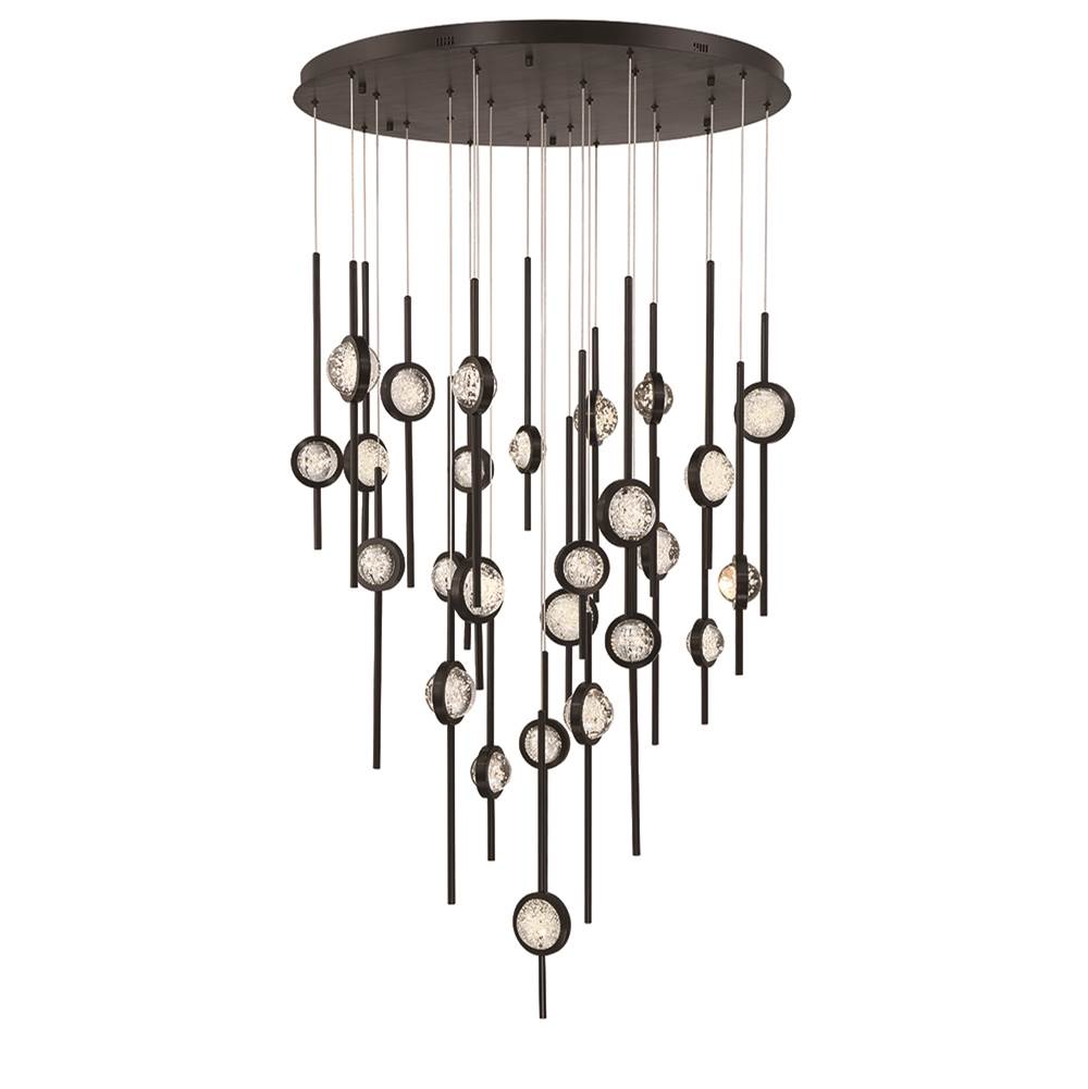 Eurofase 43890-019 Anodized Black Barletta, Chandelier , 26-light, 40'', Anodized Black Image 1