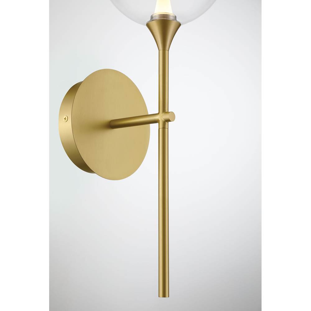 Eurofase 48910-019 Gold Iissa, Wall Sconce, 19'', Gold, Clear Glass Image 6