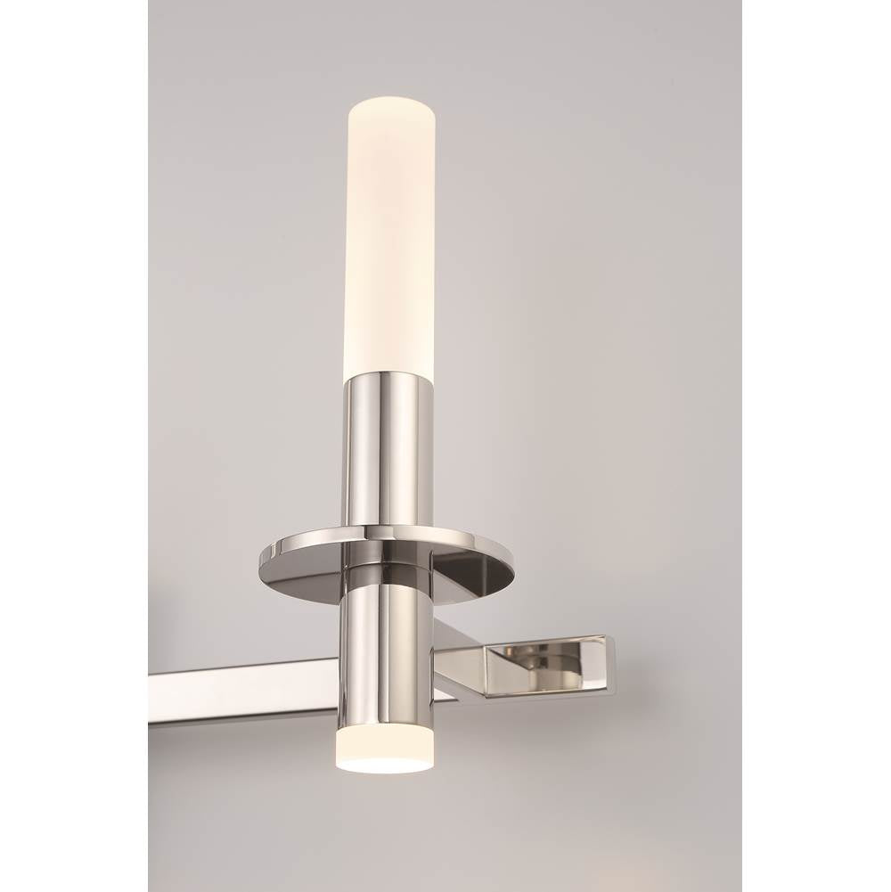 Eurofase 45235-023 Polished Nickel Torna, Vanity, 4lt, 36'', Polished Nickel, White Acrylic Image 7