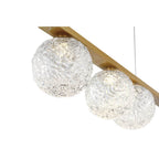 Eurofase 37351-014 Satin Gold Paint Phillimore, Chandelier, 5-light, 45'', Satin Gold Paint, Clear Glass Image 3