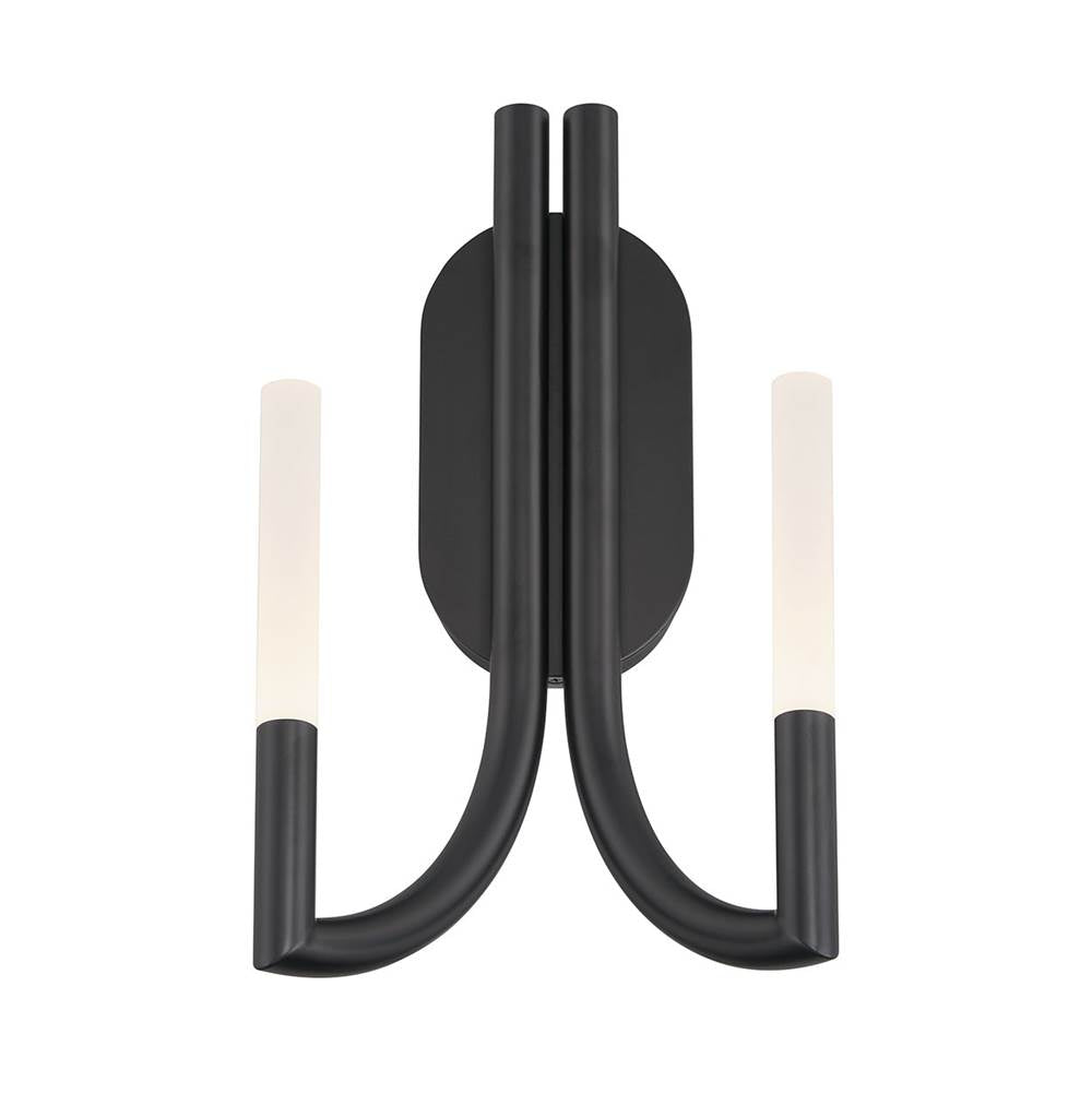 Eurofase 49009-033 Matte Black Olette, Wall Sconce, 2-light, 17'', Matte Black, Frosted Acrylic Image 3