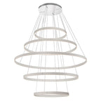 Eurofase 43901-036 Matte Grey Verdura, Chandelier, 5-light, 60'', Matte Grey, White Acrylic Image 1