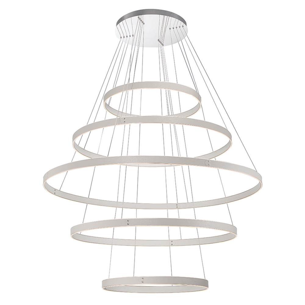 Eurofase 43901-036 Matte Grey Verdura, Chandelier, 5-light, 60'', Matte Grey, White Acrylic Image 1