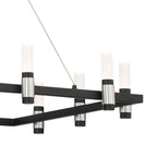 Eurofase 37048-013 Satin Nickel Black Mix Altamont, Chandelier, 18-light, 52'', Satin Nickel-black Mix, White Acrylic Image 6