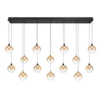 Eurofase 48940-030 Gold Black Mix Iissa, Chandelier, 14-light, 72'', Gold-black Mix, Amber Glass Image 6