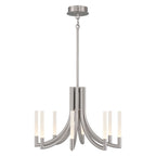 Eurofase 49010-022 Brushed Nickel Olette, Chandelier, 8-light, 24'', Brushed Nickel, Frosted Acrylic Image 3
