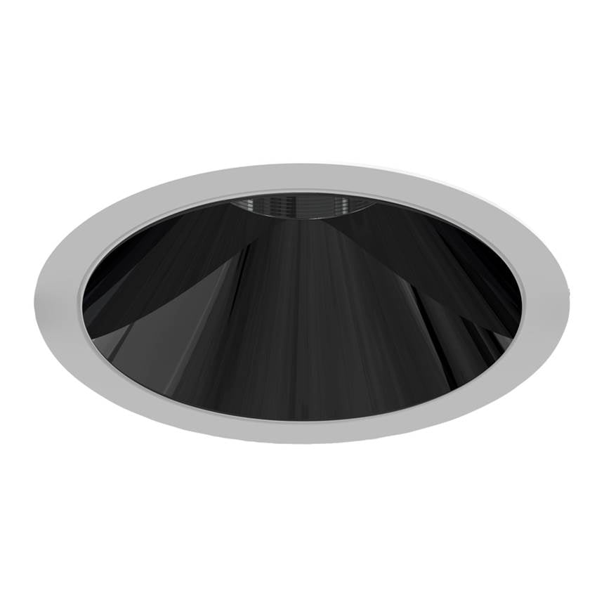 Eurofase Oscar Small 10w Round White Trim Dark Chorme Baffle Wide 3000k Clear Lens