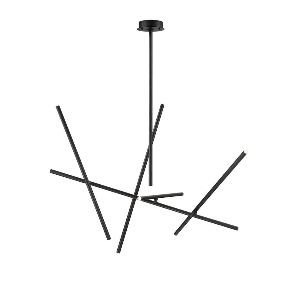Eurofase 36250-011 Matte Black Crossroads, Chandelier , 10-light, 47'', Matte Black Image 1
