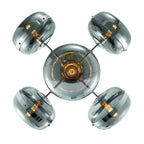Eurofase 38129-025 Polished Nickel Nottingham, Chandelier, 5-light, 28'', Polished Nickel, Smoked Glass Image 3