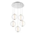 Eurofase 45737-015 Chrome Atomo, Chandelier, 5-light, 26'', Chrome, Clear Glass Image 3
