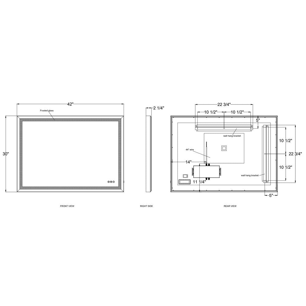 Eurofase 48975-032 Brushed Black Artell, Mirror , 30'' X 42'', Brushed Black Image 3