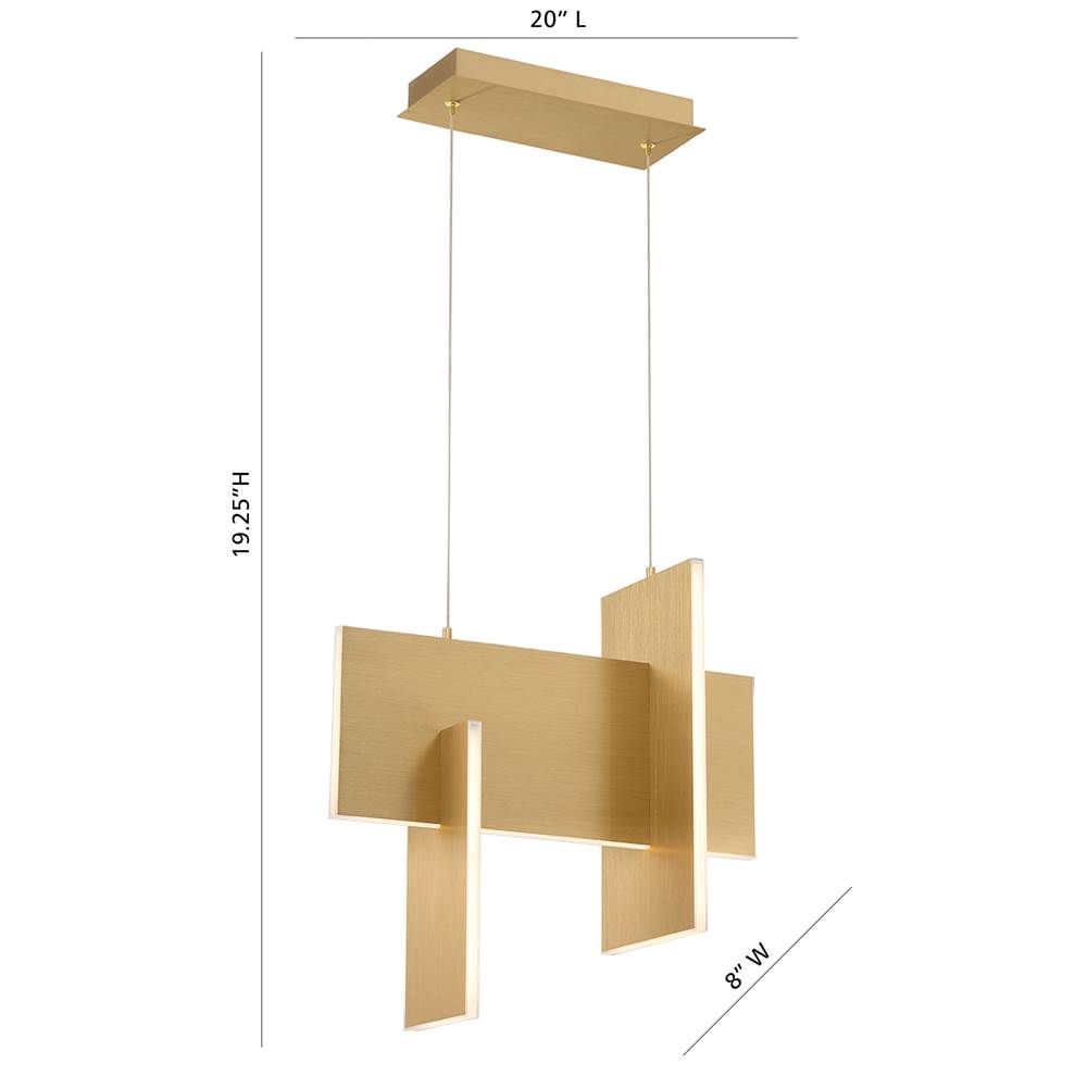 Eurofase 37346-010 Gold Coburg, Chandelier , 20'', Gold Image 1