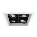 Eurofase  Multiple 15w 4 Lights Square Trim 40 Degree Gimbal 4000k White/black