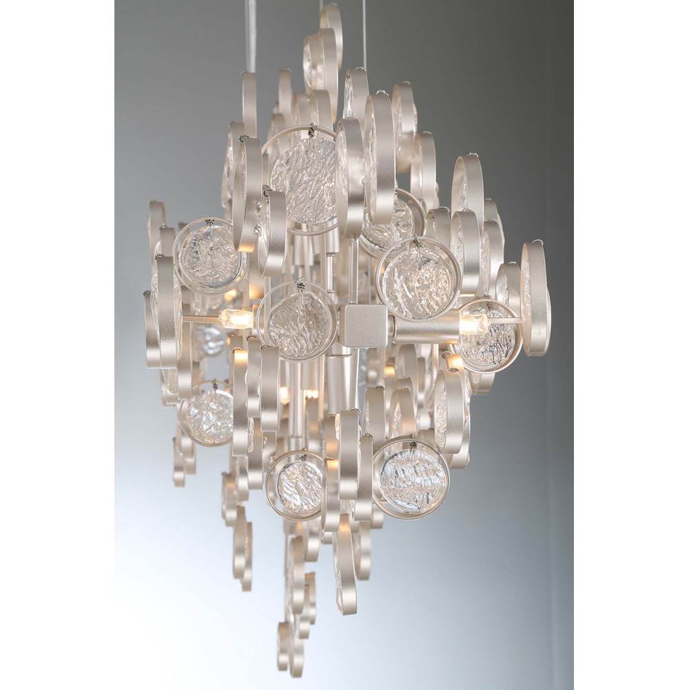 Eurofase 34030-011 Chrome Trento, Chandelier, 7-light, 25'', Chrome, Clear Glass Image 3