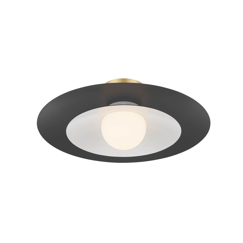 Eurofase 46815-040 Matte Black Welsh, Flush Mount, 18'', Matte Black, White Glass Image 3