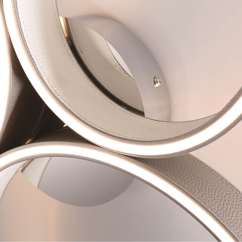 Eurofase 43894-031 Matte Grey Verdura, Flush Mount, 25'', Matte Grey, White Acrylic Image 2