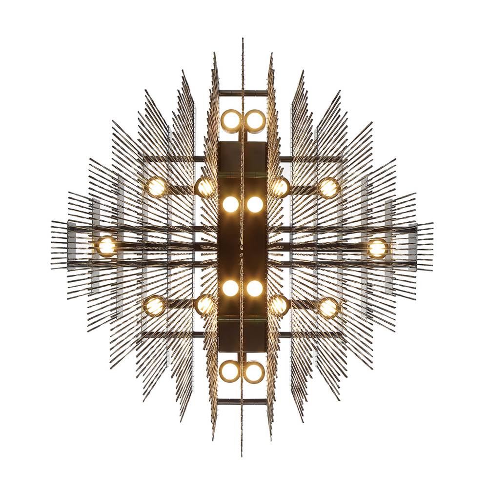 Eurofase 37095-029 Matte Black Bloomfield, Chandelier, 18-light, 31'', Matte Black, Black Aluminum Image 3