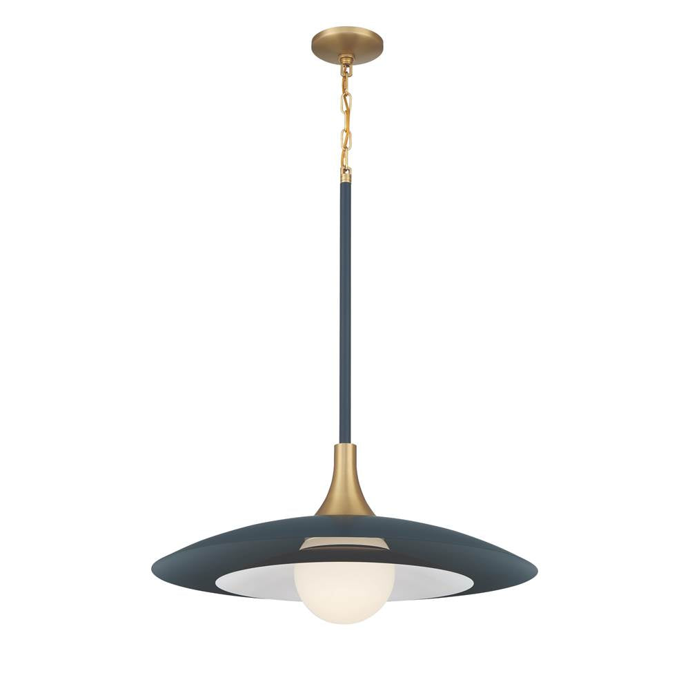 Eurofase Welsh, Pendant, 30'', Matte Blue, White Glass
