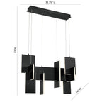 Eurofase Coburg, Chandelier , 33'', Anodized Black
