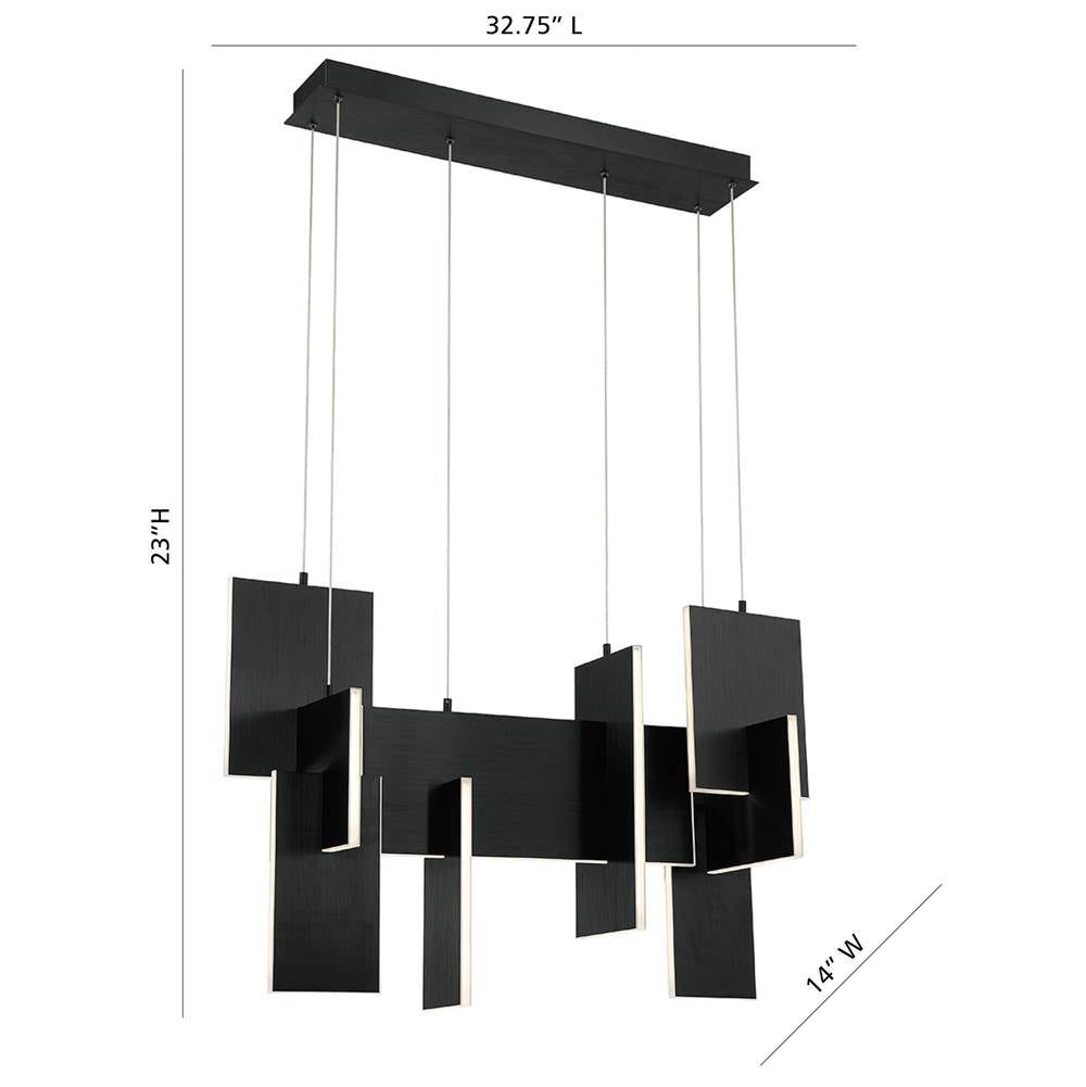 Eurofase Coburg, Chandelier , 33'', Anodized Black