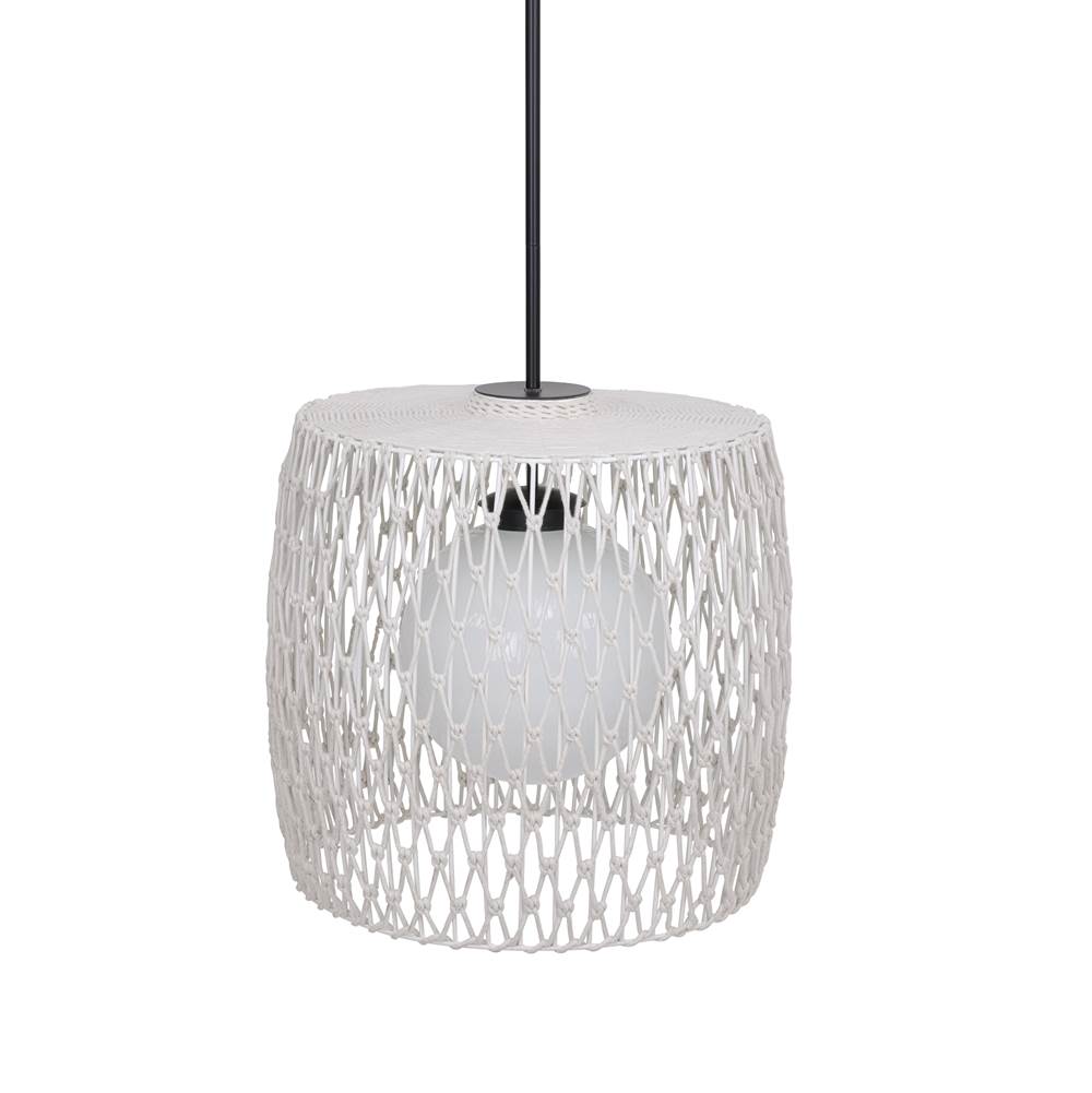 Eurofase 46635-013 Matte Black Lara, Outdoor, 22'', Matte Black, Beige Rope Image 2