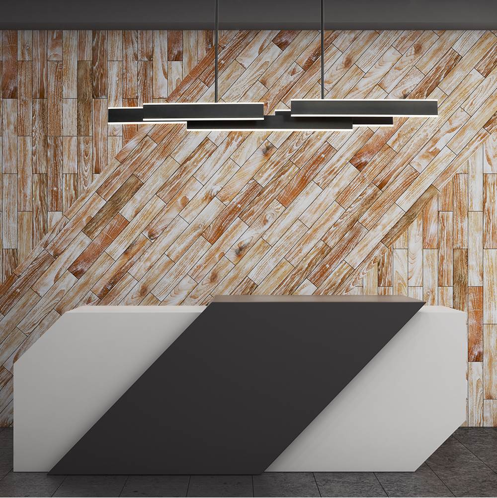 Eurofase 37065-010 Matte Black Cameno, Chandelier, 55'', Matte Black, White Acrylic Image 3