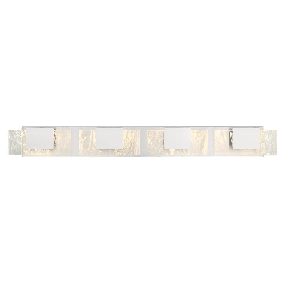 Eurofase 45347-027 Chrome Kasha, Vanity, 4lt, 37'', Chrome, Clear-white Acrylic Image 6
