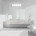 Eurofase 35657-019 Chrome Cambridge, Vanity, 5lt, 36'', Chrome, White Acrylic Image 1