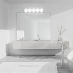 Eurofase 35657-019 Chrome Cambridge, Vanity, 5lt, 36'', Chrome, White Acrylic Image 1