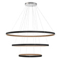 Eurofase 43900-015 Matte Black Verdura, Chandelier, 3-light, 60'', Matte Black, White Acrylic Image 1