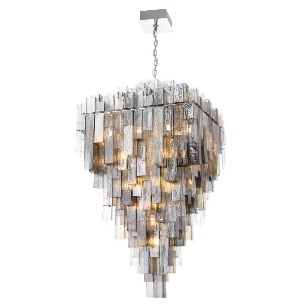 Eurofase 47913-011 Chrome Altesa, Chandelier, 46-light, 59'', Chrome, Mixed Glass Image 7