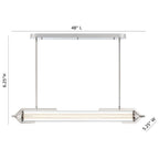 Eurofase 45715-013 Polished Nickel Espada, Chandelier, 48'', Polished Nickel, Clear Glass Image 2