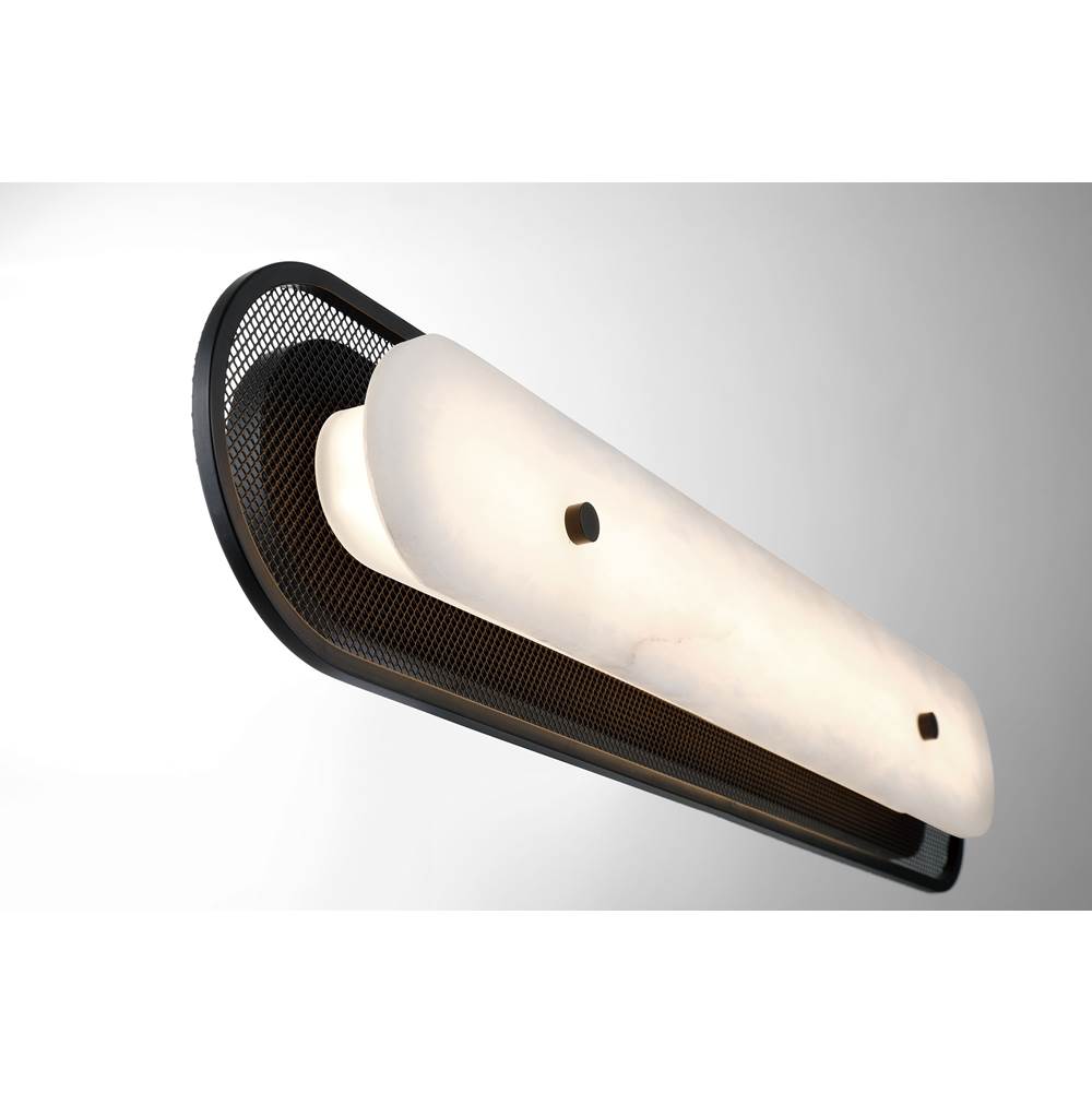 Eurofase 49444-025 Matte Black Tramore, Wall Sconce , 30'', Matte Black, Alabaster Image 6
