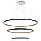 Eurofase 43900-015 Matte Black Verdura, Chandelier, 3-light, 60'', Matte Black, White Acrylic Image 5