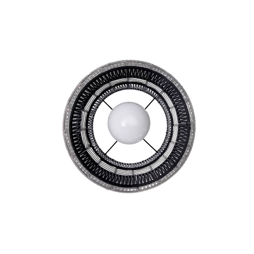 Eurofase 46632-012 Matte Black Aden, Outdoor, 22'', Matte Black, Grey Rope Image 1