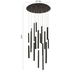 Eurofase Santana, Chandelier , 18-light, 24'', Matte Black