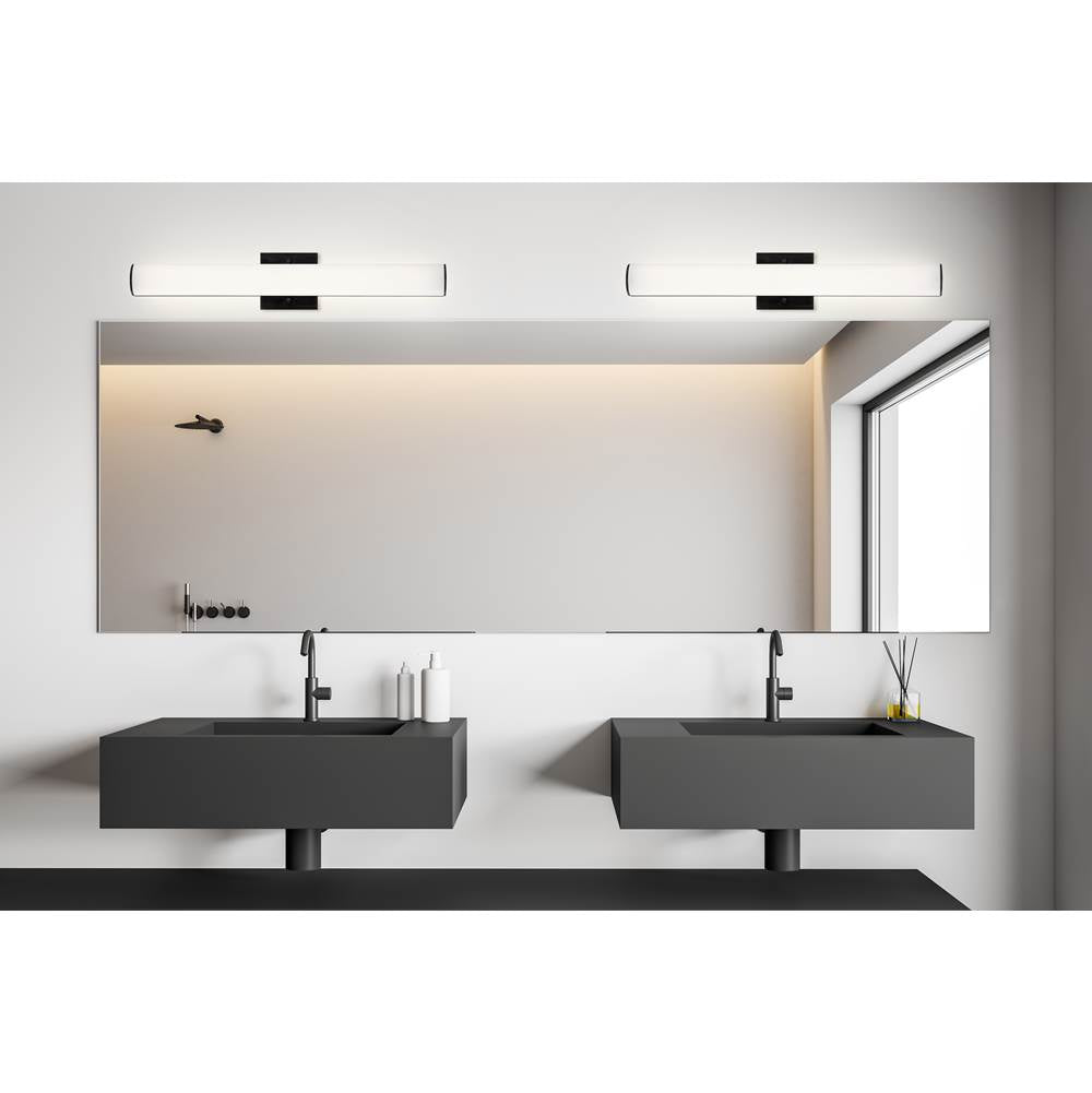Eurofase 37080-020 Matte Black Springfield, Vanity, 24'', Matte Black, White Acrylic Image 3