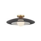 Eurofase 46815-040 Matte Black Welsh, Flush Mount, 18'', Matte Black, White Glass Image 1