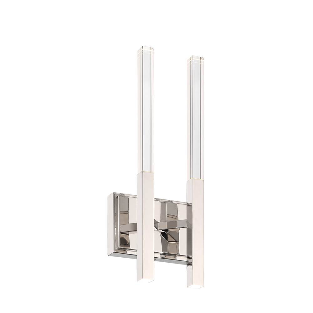 Eurofase 46426-024 Polished Nickel Benicio, Wall Sconce, 2-light, 18'', Polished Nickel, Clear Glass Image 4