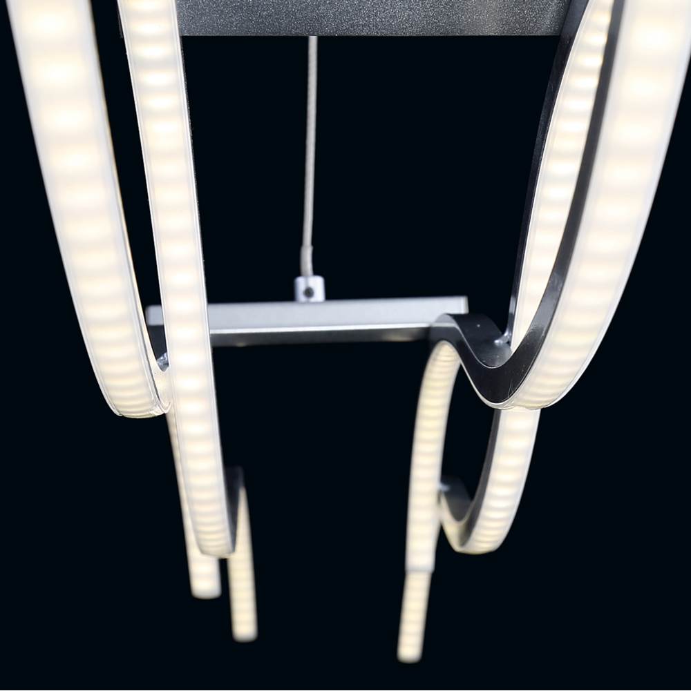 Eurofase Sly, Chandelier , 4-light, 46'', Silver Plated