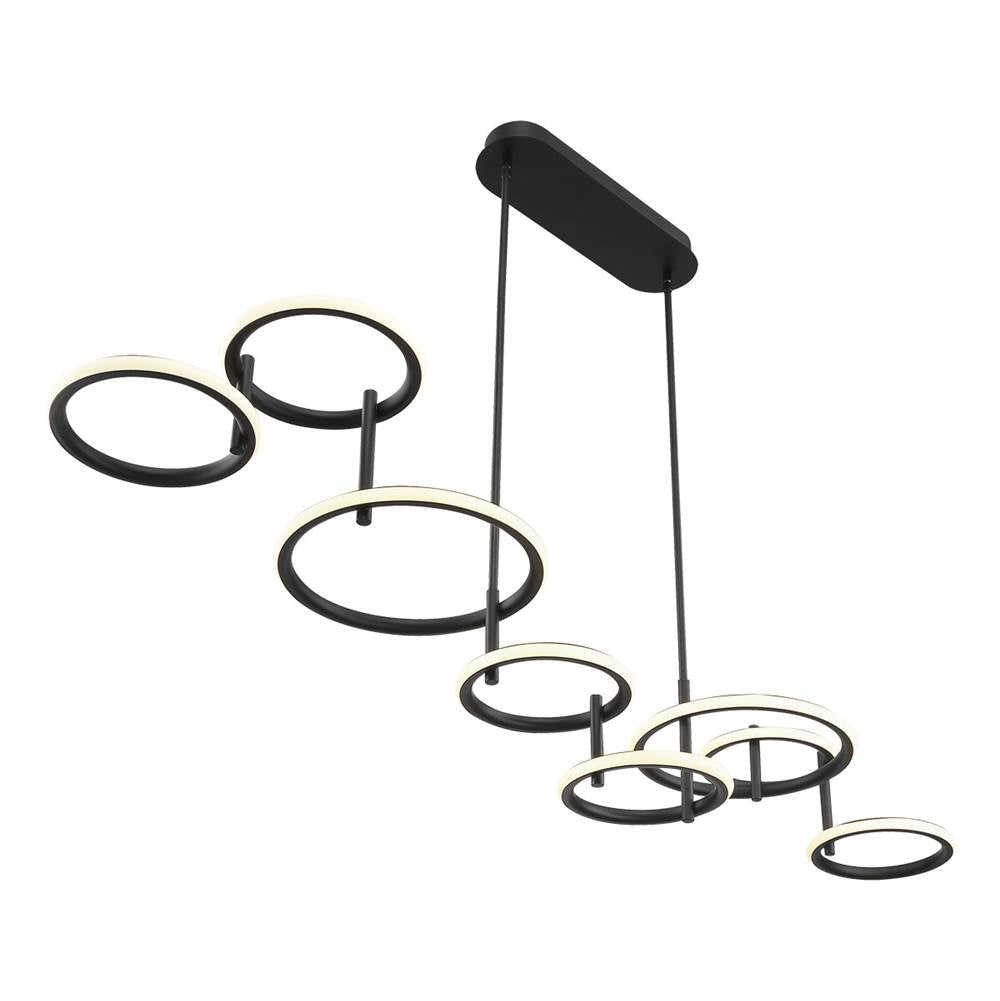 Eurofase 39421-012 Matte Black Giro, Chandelier , 8-light, 59'', Matte Black Image 3