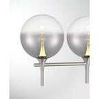 Eurofase 48920-025 Satin Nickel Iissa, Vanity, 5lt, Satin Nickel, Smoked Glass Image 3