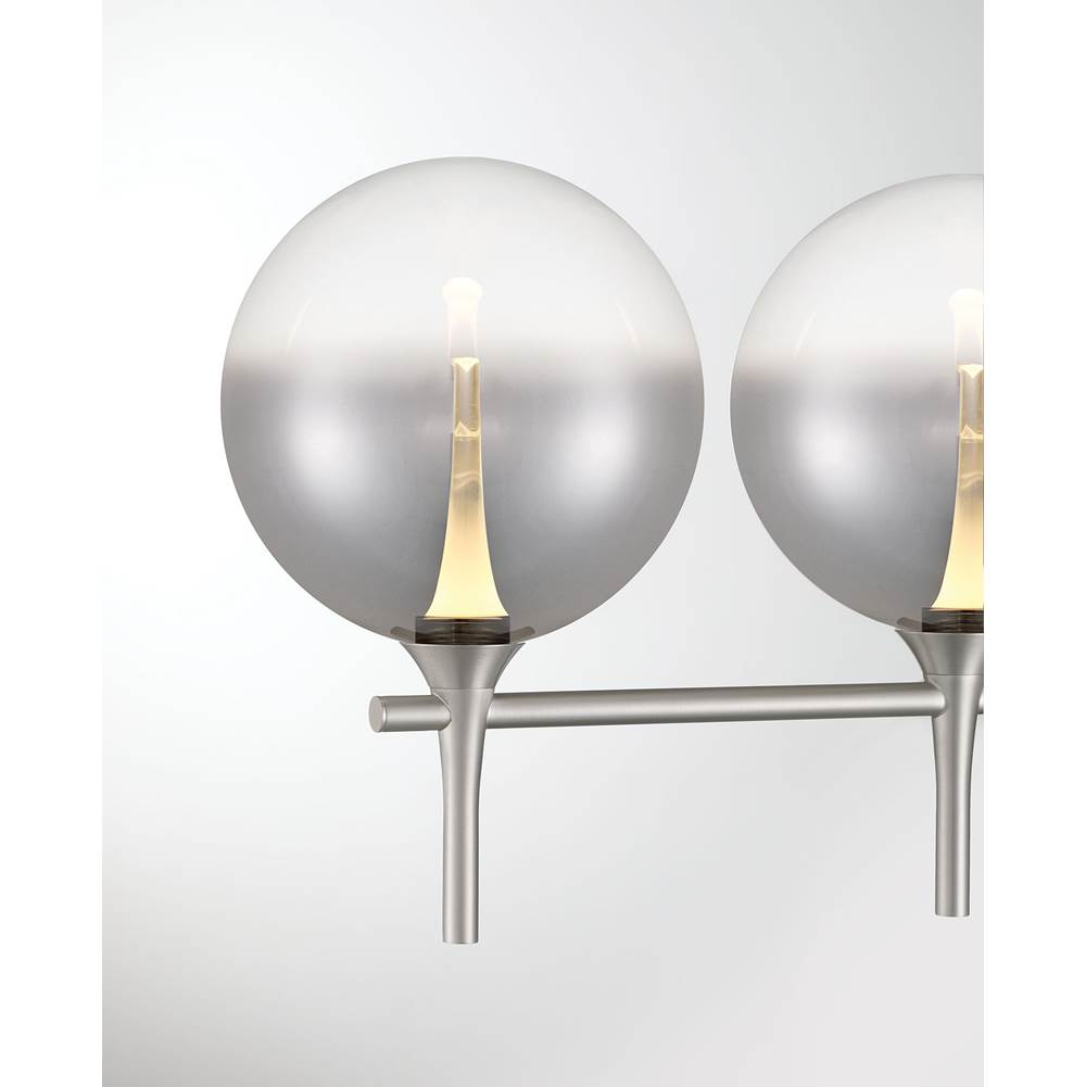Eurofase 48920-025 Satin Nickel Iissa, Vanity, 5lt, Satin Nickel, Smoked Glass Image 3