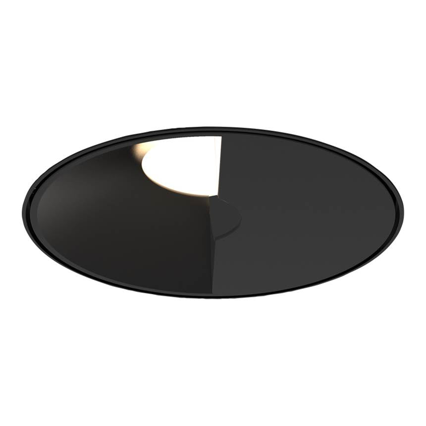 Eurofase Oscar Medium 10w Round Black Trimless White Baffle Wall Wash Wide 3500k Clear Lens