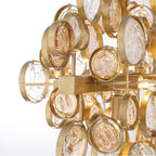 Eurofase 34031-022 Gold Trento, Chandelier, 12-light, 40'', Gold, Amber Glass Image 3
