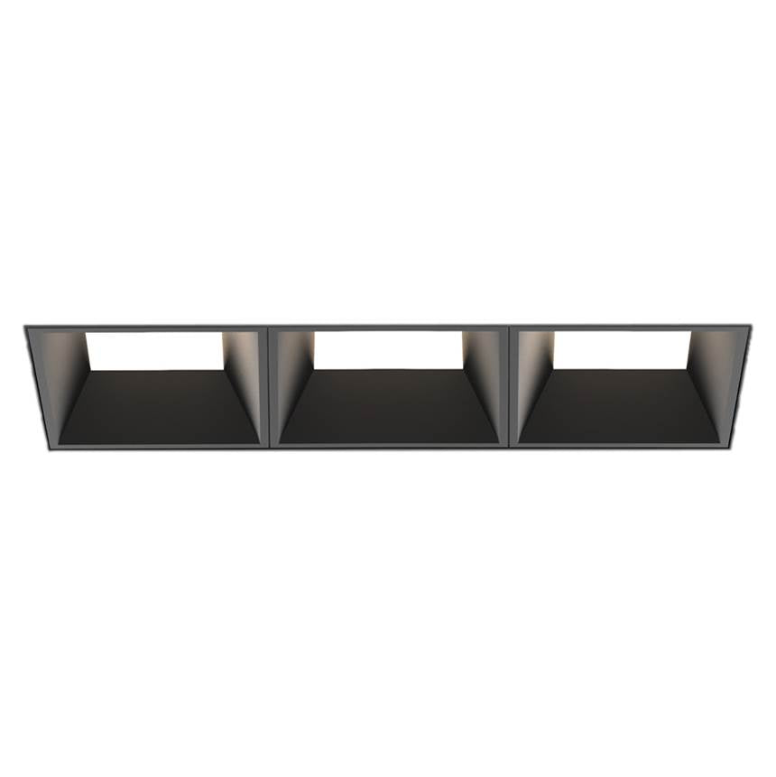 Eurofase Bravo 15w 3 Light Black Trimless Panel Wide 3000k