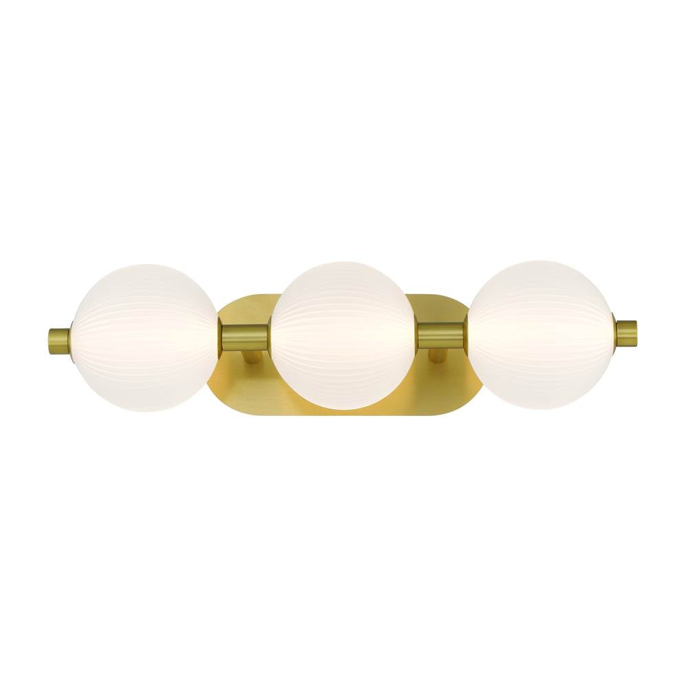 Eurofase Palmas, Vanity, 3lt, 23'', Gold, White Glass